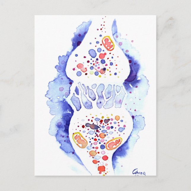 The synapse and the nerve impulse canvas print jig postcard (Front)