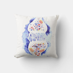 The synapse and the nerve impulse poster fleece bl throw pillow