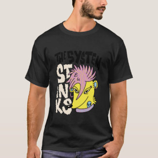 The System Stinks - Rebel Rat Illustration T-Shirt
