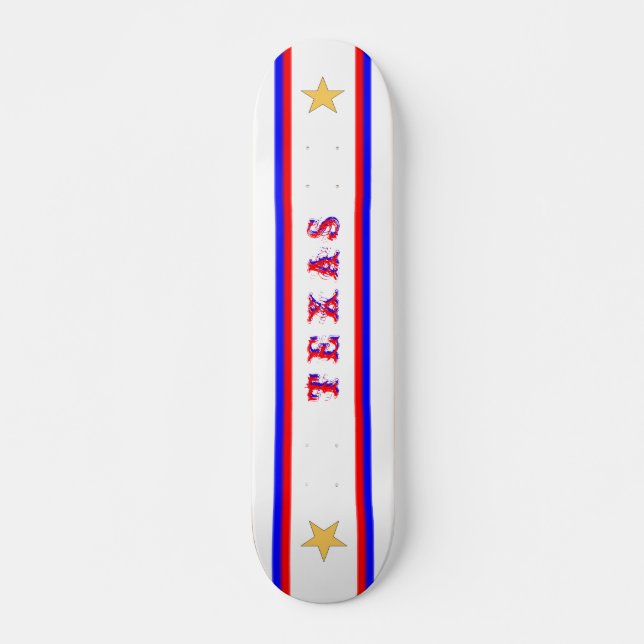 The "T E X A S" Skateboard Deck (Front)