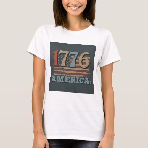 the t_shirt design for the image of   1776 Americ