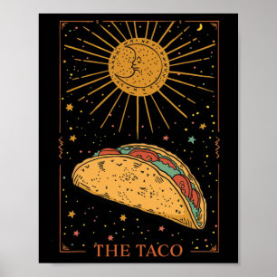 The Taco Cinco De Mayo Taco Tarot Card Funny Men W Poster