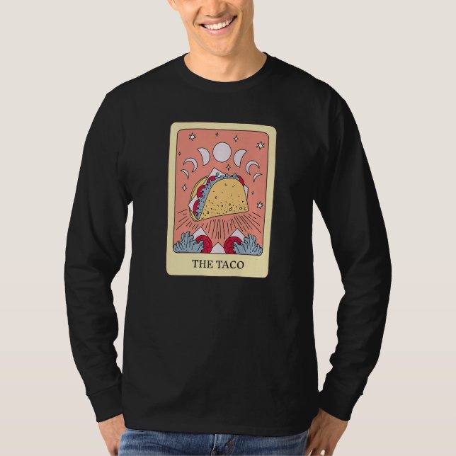 The Taco Foodie Tarot Card Taco Lover Fortune Tell T-Shirt (Front)