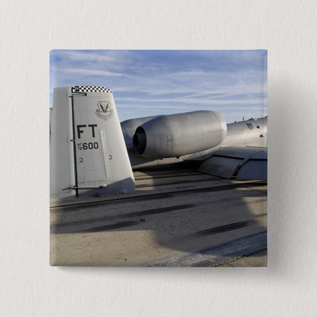 The tail section of an A-10 Thunderbolt II Pinback Button (Front)