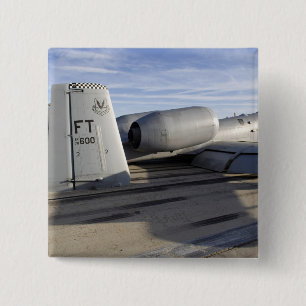 The tail section of an A-10 Thunderbolt II Pinback Button