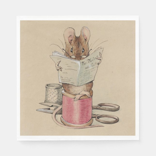 The Tailor Mouse (by Beatrix Potter) Napkins (Front)