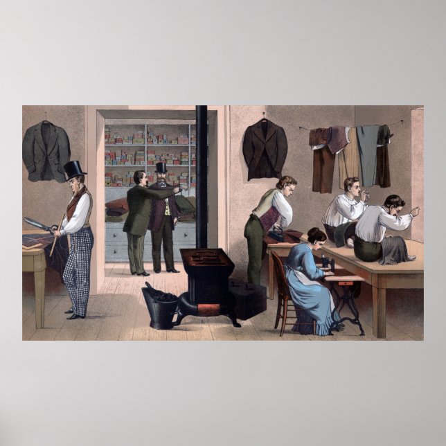 The Tailors Vintage Illustration. Poster (Front)