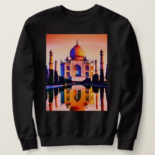 The Taj Mahal Against a Sunset Sky Sweatshirt