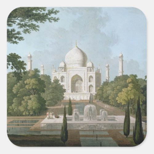 The Taj Mahal Agra from the Garden Square Sticker