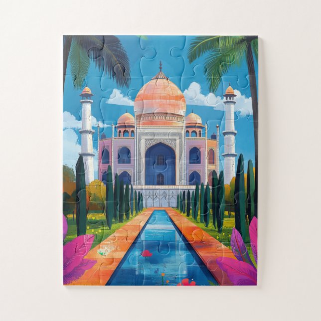 The Taj Mahal. Agra, India. Jigsaw Puzzle (Vertical)