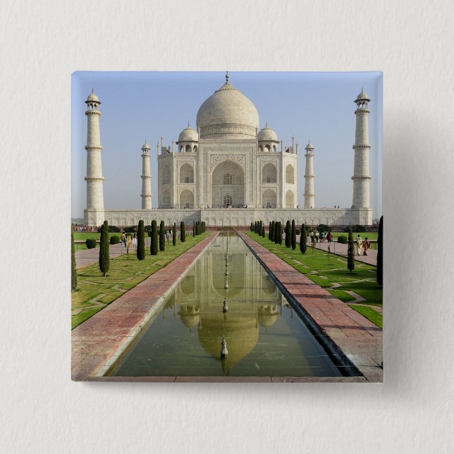 The Taj Mahal, Agra, Uttar Pradesh, India, Button (Front)