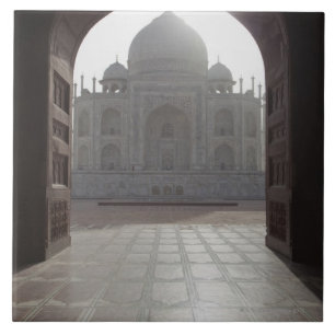 The Taj Mahal framed through the doorway to the Tile