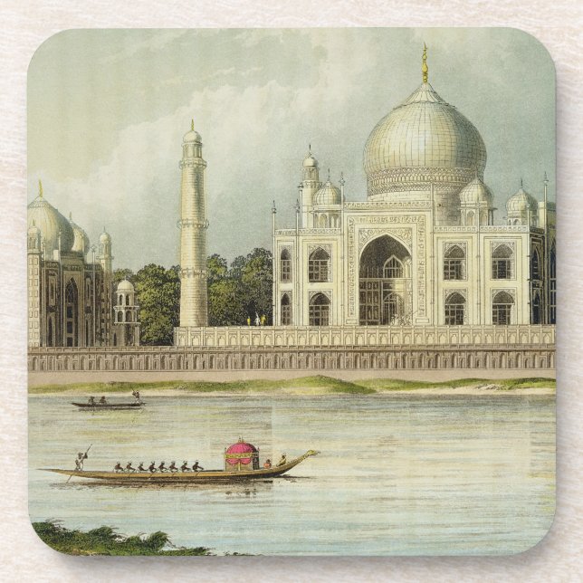 The Taj Mahal, Tomb of the Emperor Shah Jehan and Beverage Coaster (Front)