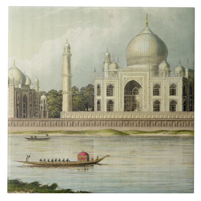 The Taj Mahal, Tomb of the Emperor Shah Jehan and Ceramic Tile (Front)