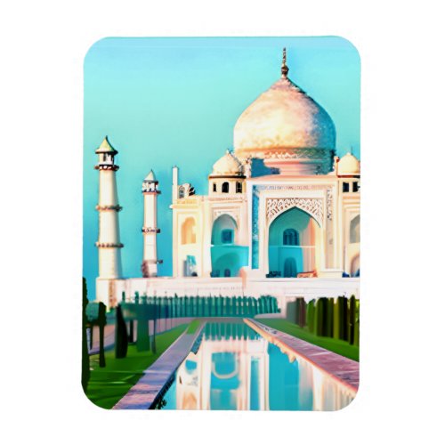 The Taj Mahal Under a Dawn Sky Magnet