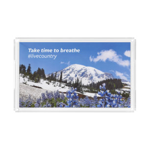 The Take Time to Breathe Acrylic Tray