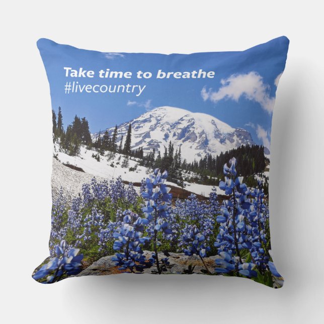 The Take Time to Breathe Throw Pillow (Front)