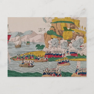 The Taking of Algiers by the French Postcard