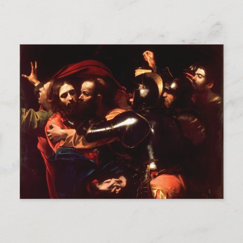 The Taking of Christ by Caravaggio 1602 Postcard
