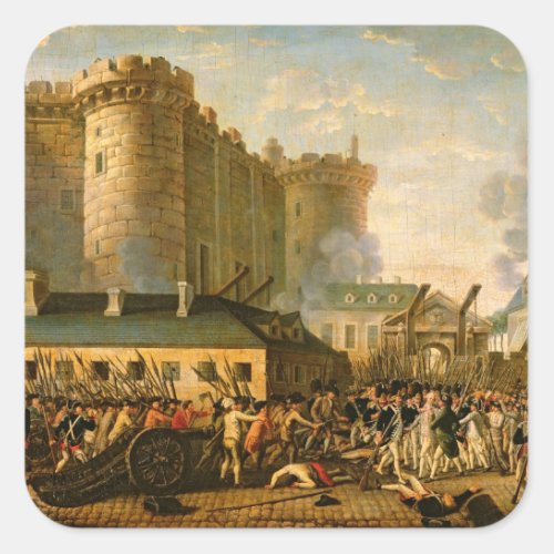 The Taking of the Bastille 14 July 1789 Square Sticker