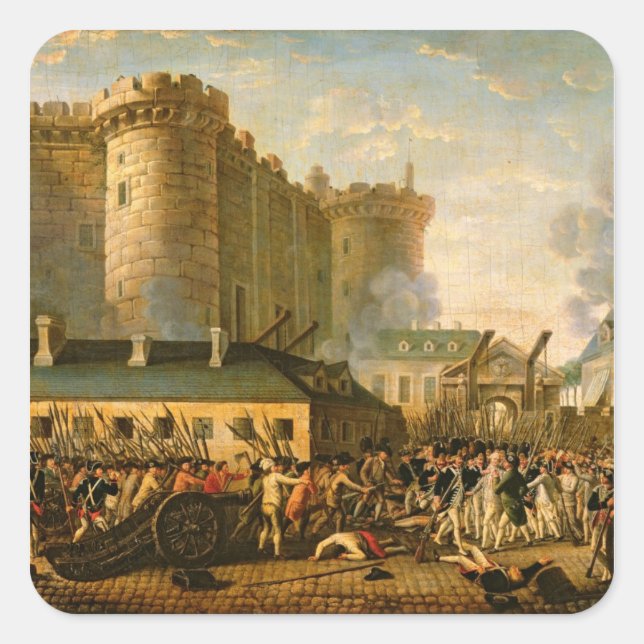 The Taking of the Bastille, 14 July 1789 Square Sticker (Front)