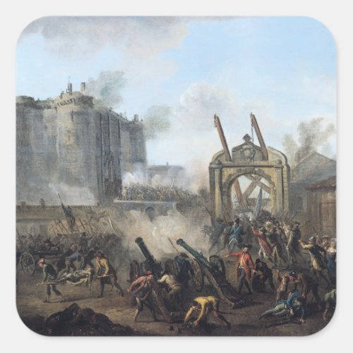 The Taking of the Bastille 14th July 1789 Square Sticker