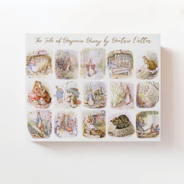 The Tale of Benjamin Bunny by Beatrix Potter Faux Canvas Print (Creator Uploaded)