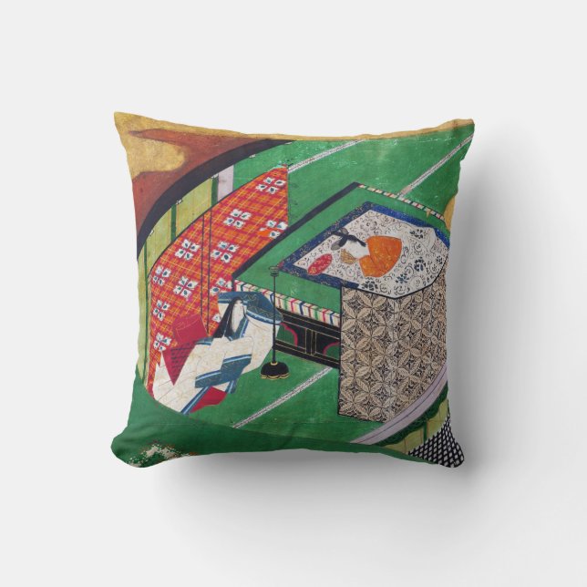 The Tale of Genji, Tawaraya Sotatsu Throw Pillow (Front)
