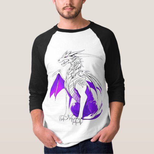 The Tale of the White Black Purple Dragon Cat T_Shirt