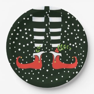 The TALL Elf Christmas Party Paper Plates