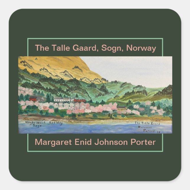 The Talle Gaard (The Talla Farm) '78 MEJP Fine Art Square Sticker (Front)