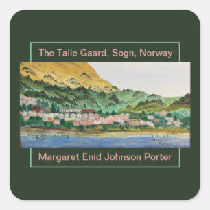 The Talle Gaard (The Talla Farm) '78 MEJP Fine Art Square Sticker