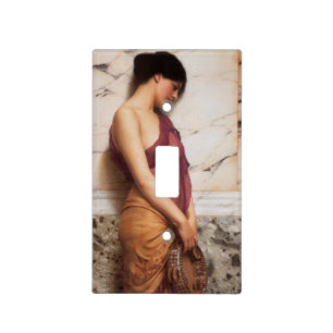 The Tambourine Girl by John William Godward Light Switch Cover