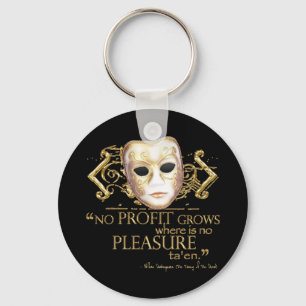 The Taming of the Shrew Quote (Gold Version) Keychain