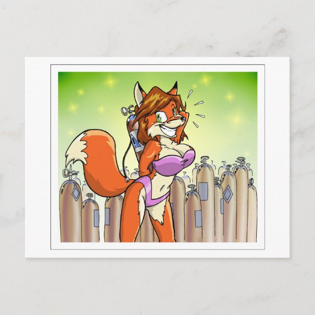 The Tank Model Vixen Postcard (Front)