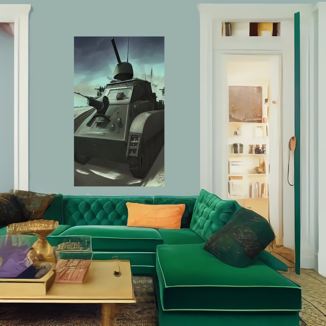 The tanks on the battlefield | AI Art Poster (Creator Uploaded)