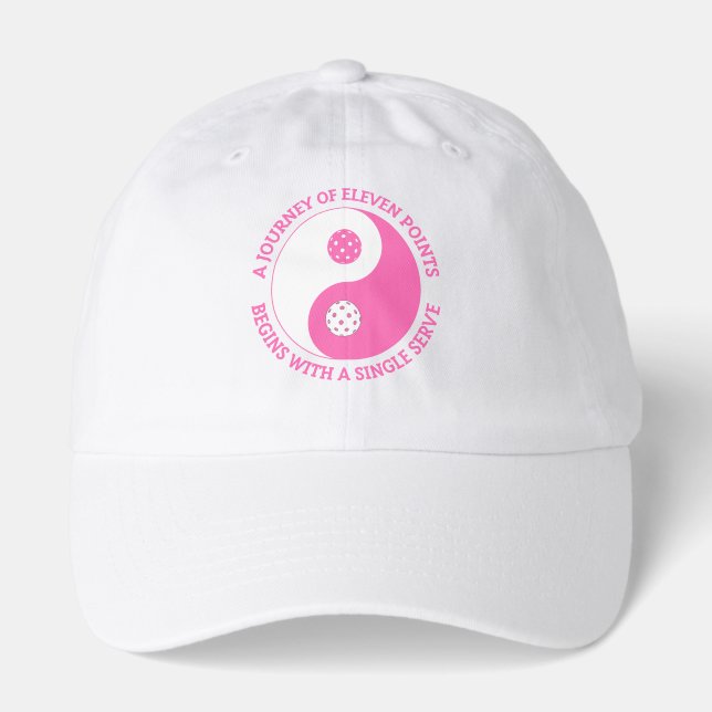 The Tao of Pickleball | Funny Yin Yang Pickleball  Hat (Front)