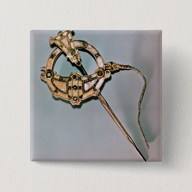 The Tara Brooch, from Bettystown, County Meath (ca Pinback Button (Front)