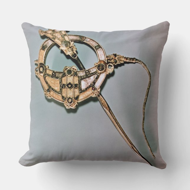 The Tara Brooch, from Bettystown, County Meath (ca Throw Pillow (Front)