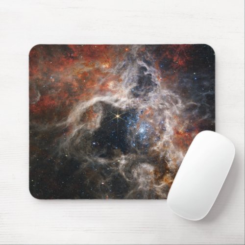 The Tarantula Nebula  NIRCam  JWST Mouse Pad