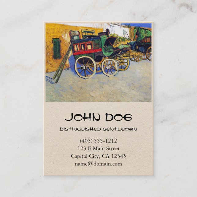 The Tarascon Diligence Vincent Van Gogh Business Card (Front)
