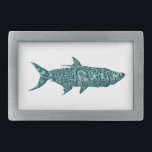 THE TARPON STRIKE BELT BUCKLE<br><div class="desc">tarpon,  tarpon art,  tribal tarpon,  Key West,  Bahamas,  Caribbean,  fly fishing,  redfish,  sailfish,  tuna, </div>