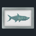 THE TARPON STRIKE BELT BUCKLE<br><div class="desc">tarpon, tarpon art, tribal tarpon, Key West, Bahamas, Caribbean, fly fishing, redfish, sailfish, tuna, </div>