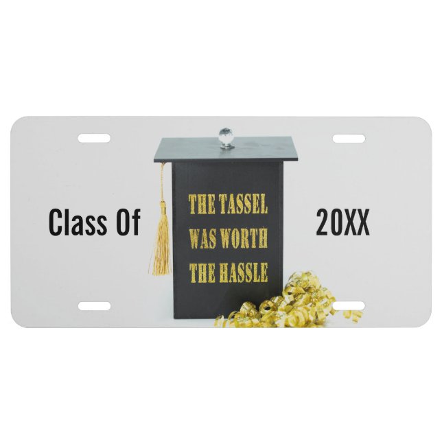 The Tassel Graduation License Plate (Front)