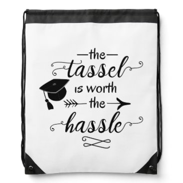 The tassel is worth the hassle drawstring bag