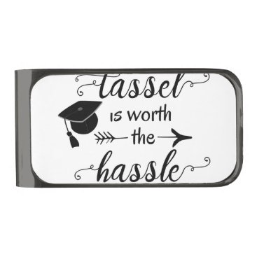 The tassel is worth the hassle gunmetal finish money clip