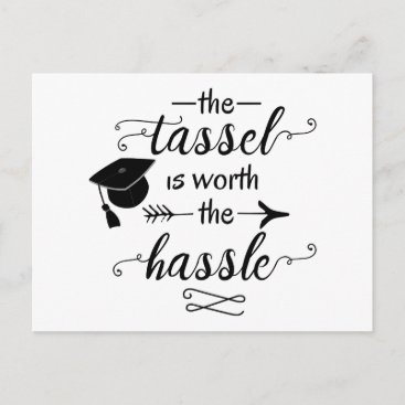 The tassel is worth the hassle postcard
