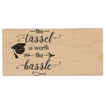 The tassel is worth the hassle wood USB flash drive