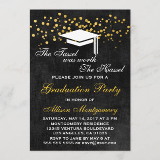 The Tassel Was Worth The Hassel Grad Invitation