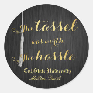 The tassel was worth the hassle - Class of 2014 Classic Round Sticker